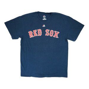 Boston Red Sox PEDROIA #15‎  Men's Blue T Shirt Short Sleeve Size Medium